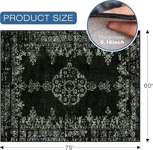 سجادة كرسي مكتب للأرضيات الصلبة والبلاط، مقاس 60 بوصة × 75 بوصة، سجادة كرسي مكتب للكراسي الدوارة، مضادة للانزلاق تحت سجادة المكتب، واقي أرضية للمكتب المنزلي، سجادة منطقة قابلة للغسل لغرفة المعيشة، أسود أخضر in Kuwait