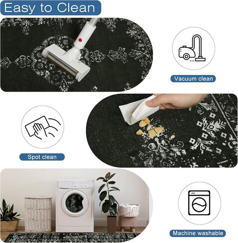 سجادة كرسي مكتب للأرضيات الصلبة والبلاط، مقاس 60 بوصة × 75 بوصة، سجادة كرسي مكتب للكراسي الدوارة، مضادة للانزلاق تحت سجادة المكتب، واقي أرضية للمكتب المنزلي، سجادة منطقة قابلة للغسل لغرفة المعيشة، أسود أخضر in Kuwait