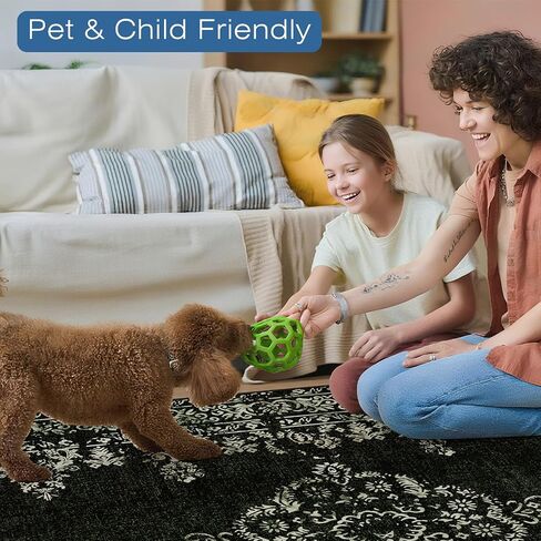 سجادة كرسي مكتب للأرضيات الصلبة والبلاط، مقاس 60 بوصة × 75 بوصة، سجادة كرسي مكتب للكراسي الدوارة، مضادة للانزلاق تحت سجادة المكتب، واقي أرضية للمكتب المنزلي، سجادة منطقة قابلة للغسل لغرفة المعيشة، أسود أخضر in Kuwait