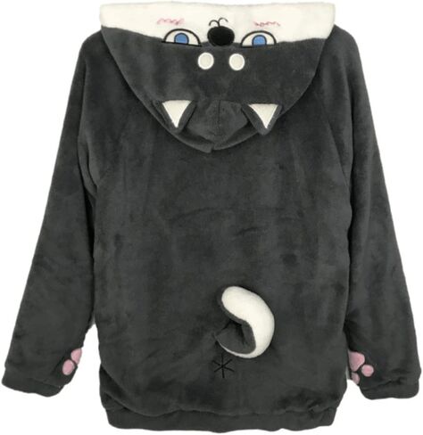 Aobiono Shiba Inu المرأة Kawaii أنيمي هوديي كورجي الذيل جرو هاسكي لطيف الجمالية زي البلوز الكرتون اليابانية تأثيري in Kuwait