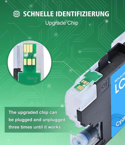 Kingjet Ink LC401XL Ink Cartridges Replacement for Brother LC401 Ink Cartridges LC401 XL LC401XL LC 401 Compatible with Brother Printers MFC-J1010DW MFC-J1170DW MFC-J1012DW MFC-J1800DW (4 Pack) in Kuwait