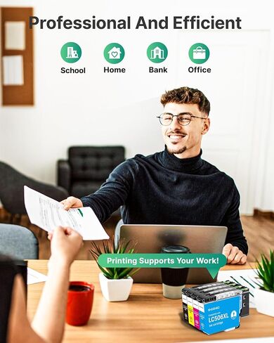 LC506 LC506XL Ink Cartridges High Yield LC 506 XL Compatible with Brother LC506XL Ink Cartridges for Brother Printer MFC-J4355DW MFC-J4555DW MFC-J4557DW Printer (4 Pack, Black, Cyan, Magenta, Yellow) in Kuwait