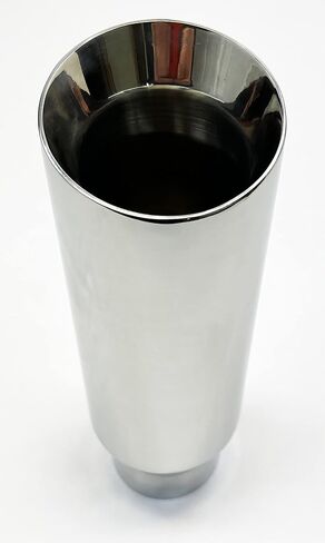 Exhaust Tip 3.00" Inlet 4.00" OD 3.00" ID X 12.00" Long WDW40012-300-BOSS-S Slant Double Wall Polished Stainless Steel Wesdon Exhaust Tip in Saudi Arabia