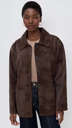 WAYF Women's Rita Faux Suede Jacket in Saudi Arabia