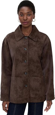 WAYF Women's Rita Faux Suede Jacket in Kuwait