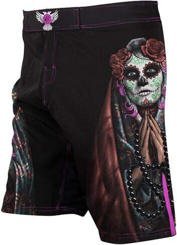 Raven Fightwear Men's La Calavera Catrina MMA Shorts Black in Saudi Arabia