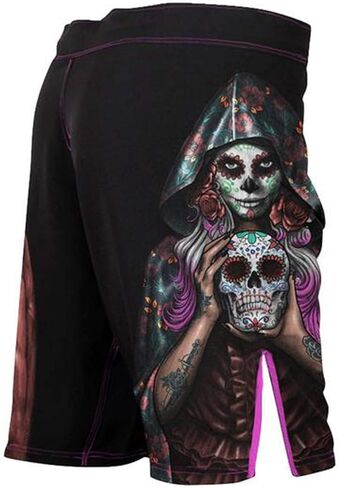 Raven Fightwear Men's La Calavera Catrina MMA Shorts Black in Saudi Arabia