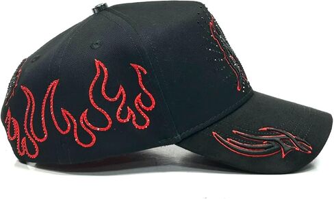 CAPFANS NEW Y FLAMAS RED Black - Premium Hat for Men,Caps for Any Occasion, Men's Baseball Cap, Men's Caps Adjustable, Men Hats Black Snapback Hat - Adjustable in Saudi Arabia