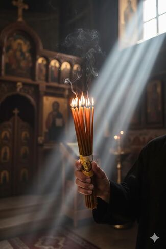 ZULUF 33 Beeswax Taper Candles Blessed at Holy Sepulchre Jerusalem – 9" Honey Scent Orthodox Church Prayer Candles, Christian Devotional Candles for Liturgy, Easter, Home Altar – 3 Bundles (99 Total) in Saudi Arabia