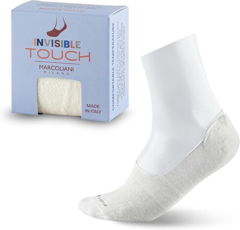 Marcoliani Milano No Show Socks Men - Piqué Invisible Touch | Essence of Linen in Saudi Arabia