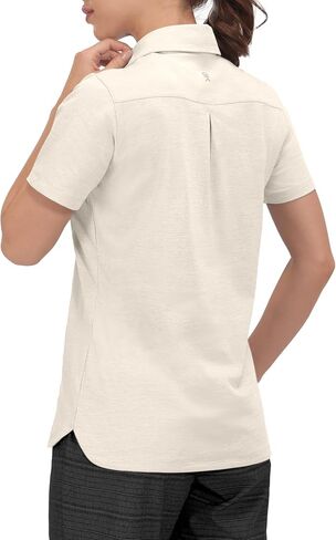 Little Donkey Andy Women's Golf Polo Lightweight Quick Dry Collared 3-Buttons T Shirt UPF 50+ Moisture Wicking Short Sleeve in Saudi Arabia