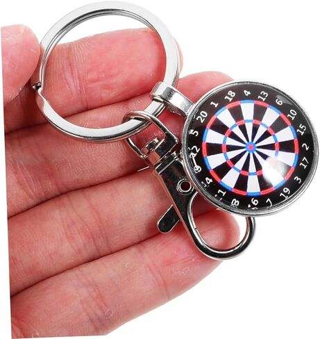 IMIKEYA 2pcs Key Ring Stylish Keychain Vintage-inspired Sport Jewelry Stylish Sport Keychain Retro-inspired Jewelry Dartboard Pendant Necklace Collectible Dartboard in Saudi Arabia
