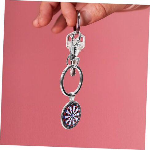 IMIKEYA 2pcs Key Ring Stylish Keychain Vintage-inspired Sport Jewelry Stylish Sport Keychain Retro-inspired Jewelry Dartboard Pendant Necklace Collectible Dartboard in Saudi Arabia