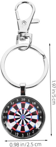 IMIKEYA 2pcs Key Ring Stylish Keychain Vintage-inspired Sport Jewelry Stylish Sport Keychain Retro-inspired Jewelry Dartboard Pendant Necklace Collectible Dartboard in Saudi Arabia