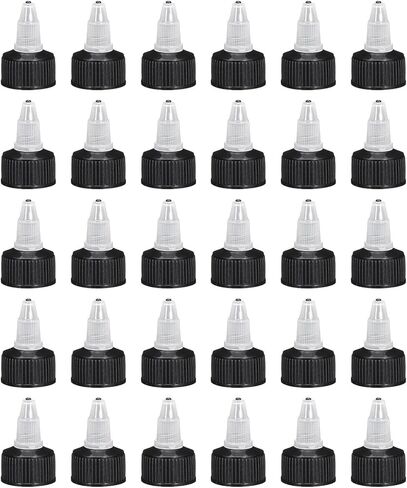 MECCANIXITY 12 Pack Twist Top Cap 24/410 Black Dispensing Squeeze Bottle Replacement Caps for Crafts, Arts, Glue, Liquids in Saudi Arabia