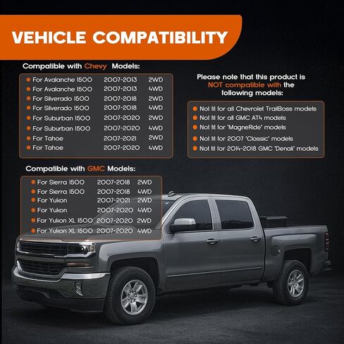 2" Front Leveling Kit for 2007-2018 Chevy Silverado 1500 & GMC Sierra 1500,Avalanche,Suburban,Tahoe,Yukon XL 1500 in Saudi Arabia