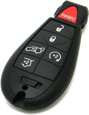 NorthCoast بدون مفتاح OEM إلكتروني 6 أزرار بدون مفتاح Enter-N-Go Smart Proximity Key Fob Remote متوافق مع 2010-2013 Jeep Grand Cherokee (FCC: IYZ-C01C، P/N: 68051666) in Kuwait