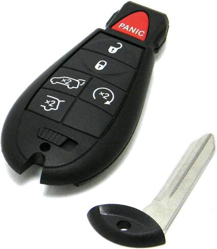 NorthCoast بدون مفتاح OEM إلكتروني 6 أزرار بدون مفتاح Enter-N-Go Smart Proximity Key Fob Remote متوافق مع 2010-2013 Jeep Grand Cherokee (FCC: IYZ-C01C، P/N: 68051666) in Kuwait