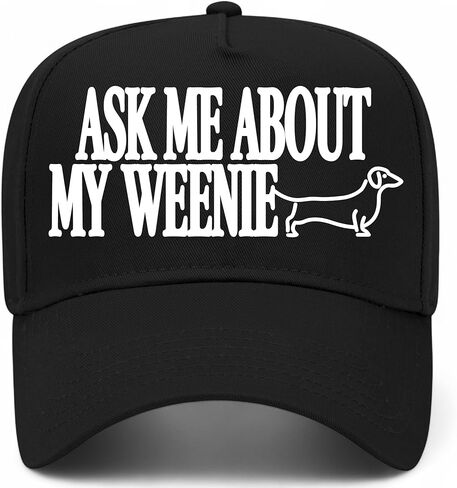 Ask Me About My Weenie Hat | Funny Premium Adjustable Snapback Baseball Vintage Trucker Hats for Men & Women in Saudi Arabia