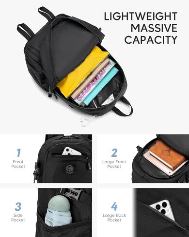 40x30x20 cm Personal Item Travel Bag,16x12x8 inch Small Carry On Backpack 20L, Flight Approved Underseat Travel Luggage Bag,Mochila de Viaje,Cabin Size Lightweight Black in Saudi Arabia