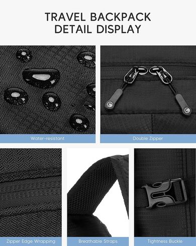 40x30x20 cm Personal Item Travel Bag,16x12x8 inch Small Carry On Backpack 20L, Flight Approved Underseat Travel Luggage Bag,Mochila de Viaje,Cabin Size Lightweight Black in Saudi Arabia