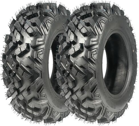 مجموعة إطارات 25x8-12 ATV/UTV مكونة من 2، إطارات 6 طبقات لجميع التضاريس مع مداس 18 مم لركوب الطين والرمال والممرات، إطارات بدون أنبوب 25x8x12 لنماذج ATV وUTV in Kuwait