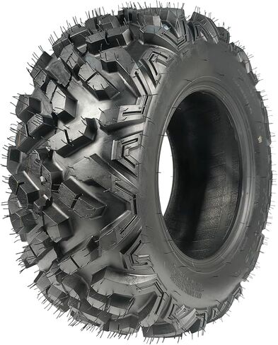 25x8-12 ATV/UTV Tires Set of 2, 6-Ply All-Terrain Tires with 18mm Tread for Mud, Sand & Trail Riding, 25x8x12 Tubeless Tires for ATV and UTV Models in Kuwait