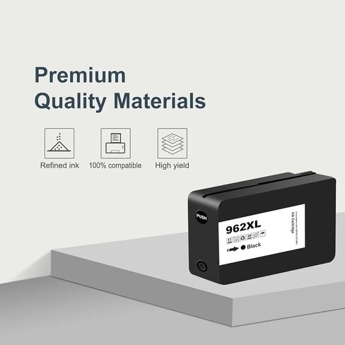 خراطيش حبر 962XL بديلة لخراطيش الحبر HP 962XL Combo Pack 962 XL تعمل لطابعة Officejet Pro 9015e 9010 9025e 9015 9025 9018e 9025e 9020 (1 أسود) in Kuwait