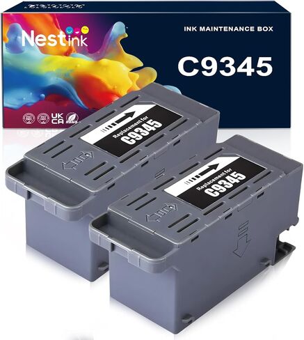 C9345 Ink Maintenance Box Replacement for WF-7840 ET-16650 ET-16600 ET-8550 ET-5850 ET-5880 ET-8500 WF-7820 WF-7310 ET-5800 EC-C7000 ST-C8000 ST-C8090 Printers (C12C934591/PXMB9/C9345)(2 Packs) in Kuwait