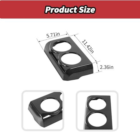 JeCar Carbon Fiber Rear Seat Cup Holder Panel Cover Trim for 2009-2014 Ford F150 Interior Accessories in Saudi Arabia