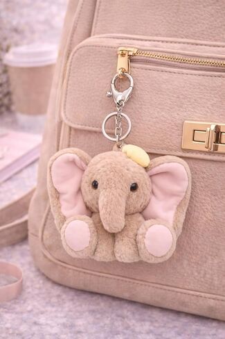Plush Elephant Keychain Soft Decorative Bag Charm & Key Ring for Backpacks, Purses & Duffel Bags Cute Novelty Accessory for Women and Teens Everyday Carry in Saudi Arabia