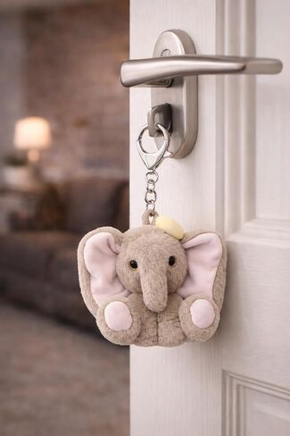Plush Elephant Keychain Soft Decorative Bag Charm & Key Ring for Backpacks, Purses & Duffel Bags Cute Novelty Accessory for Women and Teens Everyday Carry in Saudi Arabia