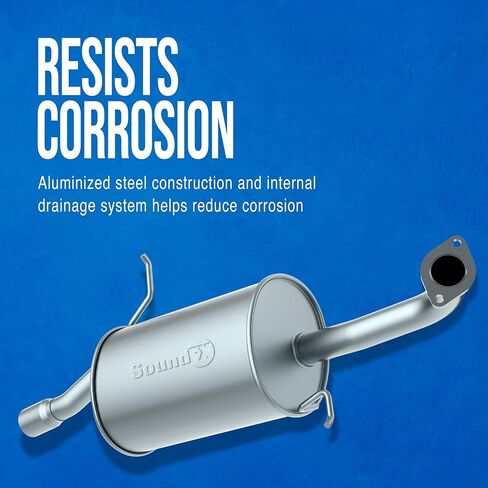 Walker SoundFX Universal 17855 Universal Exhaust Muffler 2.5" Inlet (ID) 2.25" Outlet (ID) for Cadillac DeVille in Kuwait