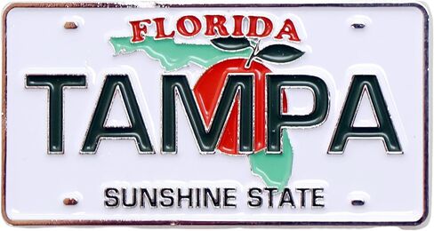 Tampa Florida License Plate Rectangular Metal Magnet 2.25" X 1.25" in Saudi Arabia
