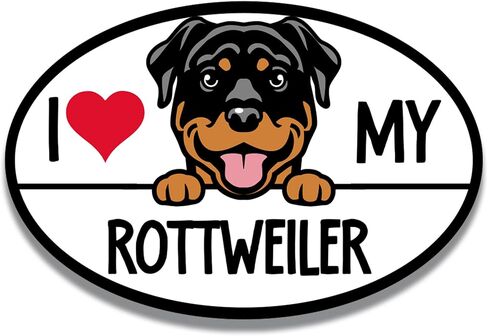 ملصق مغناطيسي Magnet Me Up I Love My Rottweiler Dog Bone، مقاس 2 × 7 بوصة، مغناطيس سيارات شديد التحمل لسيارة شاحنة الدفع الرباعي in Saudi Arabia