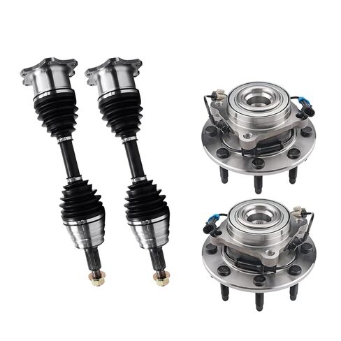 AutoShack Front Wheel Bearing Hubs CV Axles Kit Pair Replacement for 2007-2010 Chevrolet Silverado 2500 HD 4WD 2007-2010 GMC Sierra 2500 HD 4WD 2008-2009 Hummer H2 4WD, AWD 8-Lug 8 HUB010400437 in Saudi Arabia
