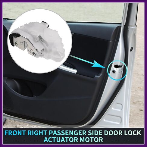 Replacement Front Right Passenger Side Power Door Lock Actuator Motor for Acura TL 09-14 for Acura TSX 09-14 Door Latch Actuator Assembly No.72110STX305 White Premium Fit Design in Kuwait