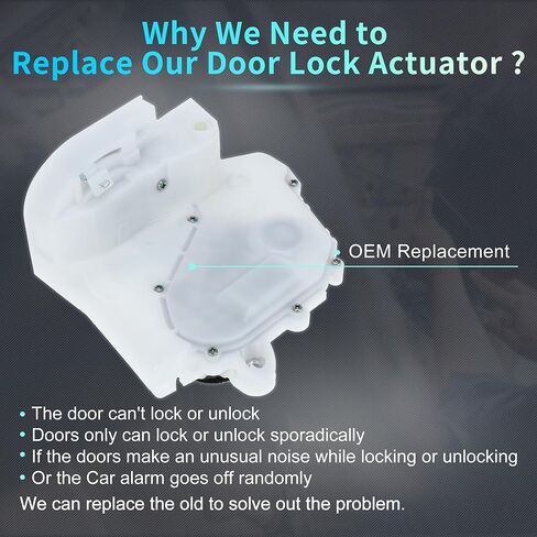 X AUTOHAUX استبدال خلفي يسار جانب الركاب قفل باب كهربائي المحرك المحرك لهوندا صالح 2009-2014 مزلاج الباب المحرك الجمعية استبدال الأبيض in Saudi Arabia