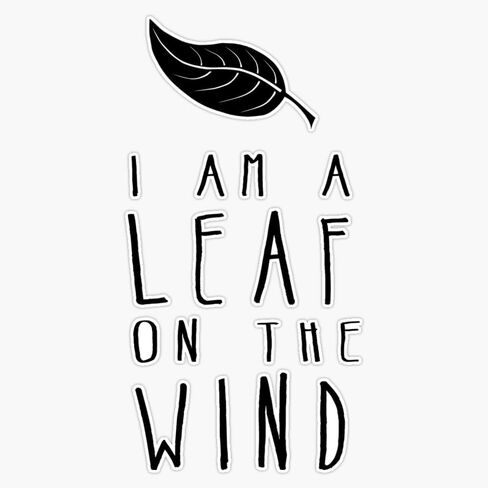 MAGNET I Am A Leaf On The Wind Magnetic Vinyl Sticker Decal Magnet 5" in Saudi Arabia