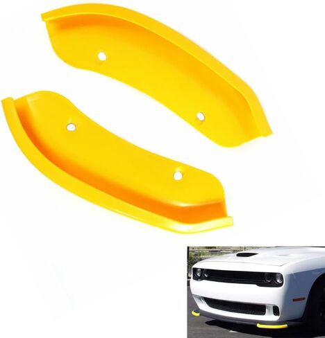 Front Bumper Lip or Covers, Compatible with Dodge Challenger SRT Hellcat 2015-2021 Yellow in Saudi Arabia