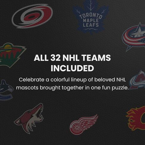 أحجية رياضية مكونة من 100 قطعة من ماستربيس للأطفال - أحجية NHL Mascots 100 قطعة - 14 بوصة × 19 بوصة in Saudi Arabia