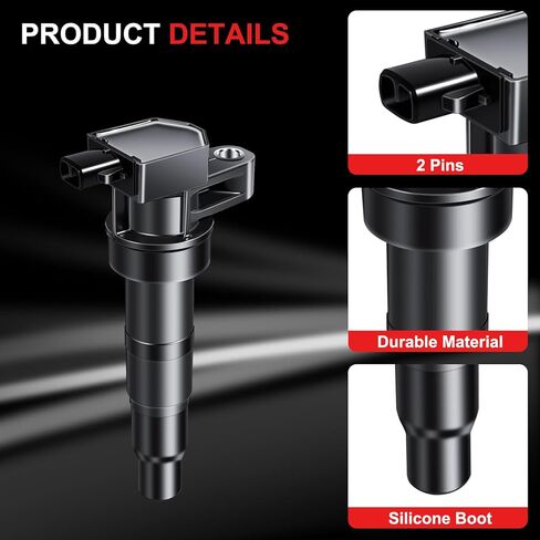 Ignition Coils Pack UF546 Fits for Hyundai Santa Fe Azera Sonata Genesis Veracruz 3.3L 3.5L 3.8L 2006-2019, Fits for Kia Sorento Sedona Cadenza Amanti K900 V6, Set of 6 in Saudi Arabia
