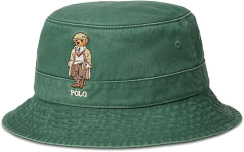 POLO RALPH LAUREN Men's Polo Bear Twill Bucket Hat L/XL Green in Saudi Arabia