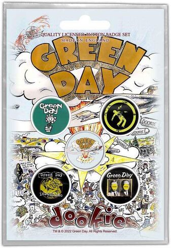 Green Day Dookie Button Set (Pack of 5) (One Size) (Multicolored) in Saudi Arabia
