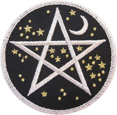 Starry Pentagram Embroidered Patch - 3 Inches in Saudi Arabia