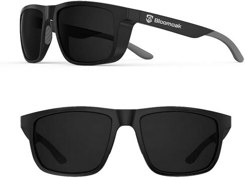 نظارة شمسية بلوموك برأس كبير للرجال، نظارات شمسية مستقطبة عريضة جدًا مقاس XXL مقاس 160 مم، إطار ملائم TR90 بدون قرصة، عدسات مطلية بالزيوت، مضادة للانزلاق، مضادة للوهج، حماية من الأشعة فوق البنفسجية 400 in Kuwait
