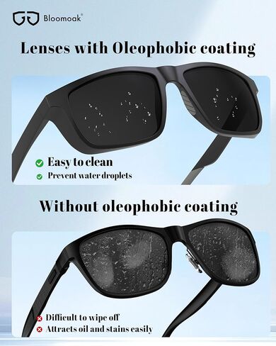 نظارة شمسية بلوموك برأس كبير للرجال، نظارات شمسية مستقطبة عريضة جدًا مقاس XXL مقاس 160 مم، إطار ملائم TR90 بدون قرصة، عدسات مطلية بالزيوت، مضادة للانزلاق، مضادة للوهج، حماية من الأشعة فوق البنفسجية 400 in Kuwait