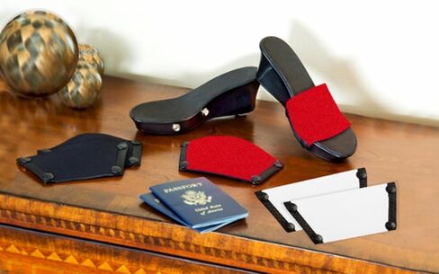 مجموعة أحذية خاصة من Onesole Shark Tank، صنادل قابلة للتبديل للسيدات باللون الأسود الصلب والأحمر الصلب والأبيض الصلب، للصنادل النسائية ذات الكعب العريض (مقاس 7) in Saudi Arabia
