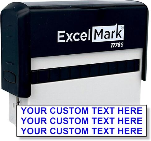 ختم مطاطي ذاتي التحبير مخصص من ExcelMark - طويل وضيق - 3 أسطر (42A1776) in Saudi Arabia