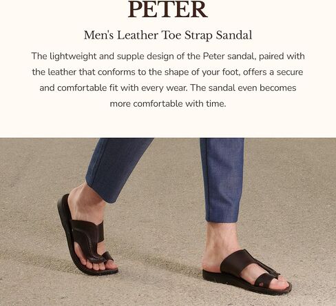 Peter - Leather Toe Strap Sandal - Mens Sandals in Saudi Arabia